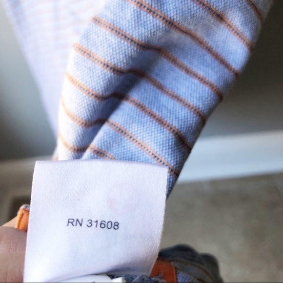 Jos A. Bank Golf Shirt Blue and Orange Sz XL - Picture 8 of 8